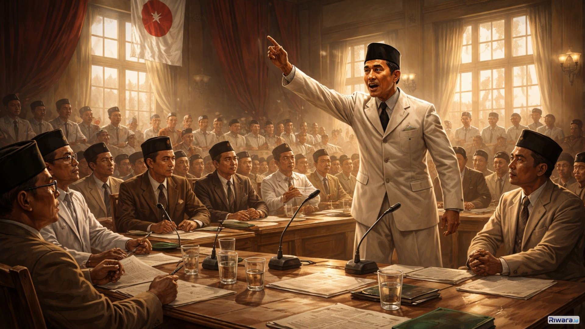 Ilustrasi Suasana Sidang BPUPK 1954